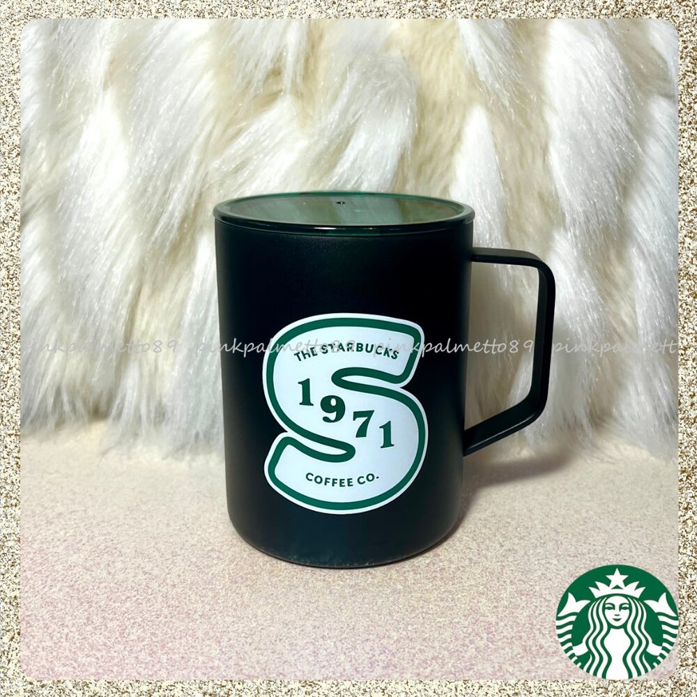 💚 NWT 2026 Starbucks Est. 1971 Matte Black & Green SS 16oz Mug w/ Lid